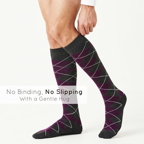 Image of Mysocks Unisex Knee High Long Socks Argyle