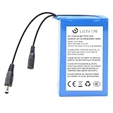 LUCKY TIME Battery Pack DC12V 8000mAH Rechargeable Lithium Battery Portable Lithium-ion Batteries with Charge for Timer,Camera,LED Strip
