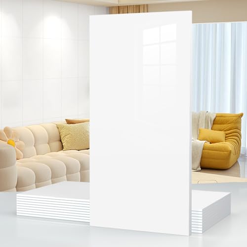 10pcs Marble Peel and Stick Waterproof Wall Panels,Heat-Resistant Backsplash Tile,23.6'x11.8' PVC...