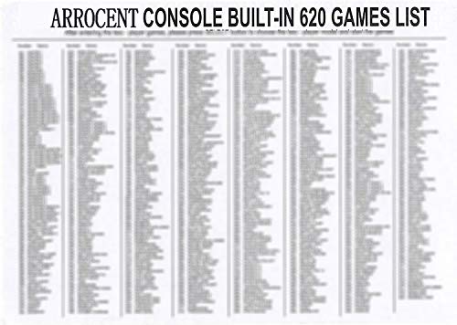 Burcica Retro Game Console, Classic Mini Video Games Consoles with 620 Games Built in 2 Controllers for NES Style AV Output