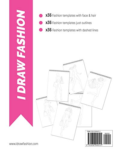 Shopping Time: 100+ Professional Figure Templates for Fashion Designers: Fashion Sketchpad with 18 Croqui Styles in 6 Poses image 4