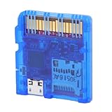 Fabater Carte Mémoire pour Jeux Vidéo, Adaptateur de Cartouche de Jeu pour DS, DSi, DSiLL XL, 2DS, 3DS, New 3DS XL LL, Mémoire Flash 16 Mbit (2 Mo) pour Le Microcontrôleur RP 2040. (Bleu Transparent)