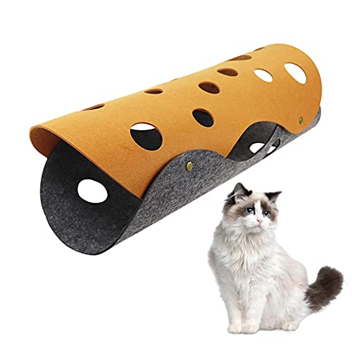 Mgichoom Cat Toys Cat Tunnel Tube Collapsible Maze Cat PlayTent With Hole Felt Tunnel Interactive Toy Cat House For Cat Kitten Kitty Rabbit Small Animal To Have Fun