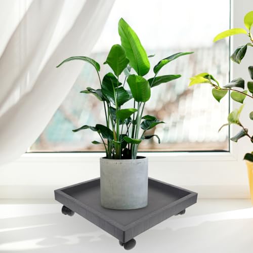 Support pot de fleur mobile protégeant le sol de l'abrasion