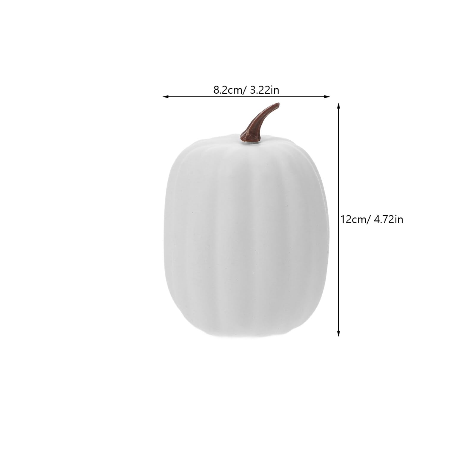 HOLIDYOYO Artificial Pumpkins 6pcs Lifelike Pumpkin Ornament Simulation Pumpkin Model for Harvest Halloween Fall Autumn Thanksgiving Wedding Decorating White