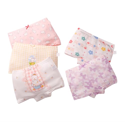 Ruby&Tang Girls Underwear Soft Cool Breathable Kids Boxer Briefs teen Panties 2t 4t-10(Pack of 5