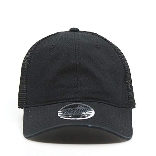 Image of The Vintage Year Washed Cotton Unstructured Soft Mesh Adjustable Trucker Baseball Cap