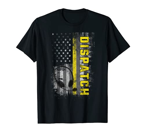 911 Dispatch Operators First Responder Dispatcher USA Flag T-Shirt
