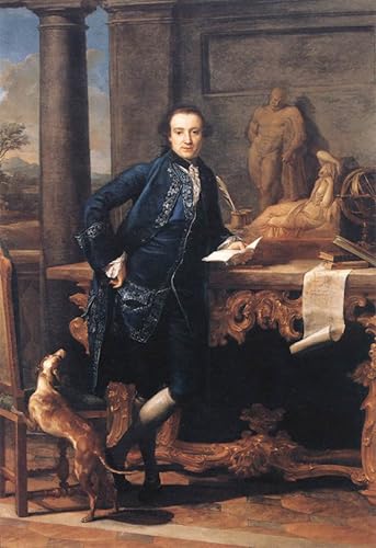Portrait de Charles Crowle Pompeo Batoni toile anti-reflet pour décoration murale