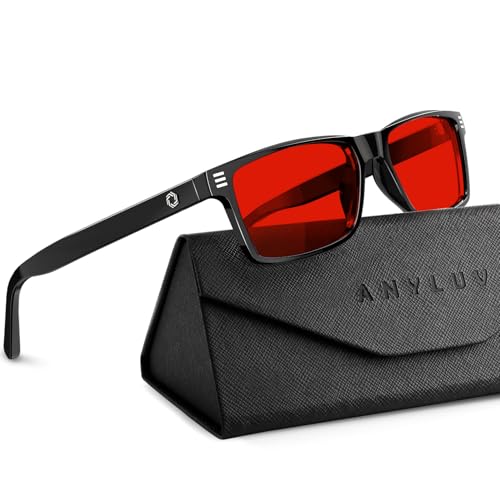 ANYLUV Blue Light Glasses for Sleep, 99.9% Blue Green Light