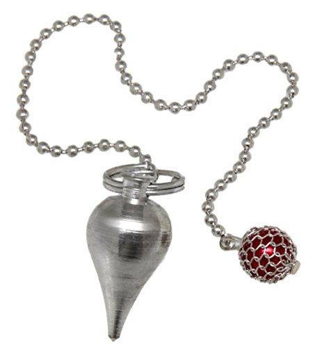 Péndulo de Lucy, bañado en plata y rojo bola de la cadena de 15 gr, - de International connection