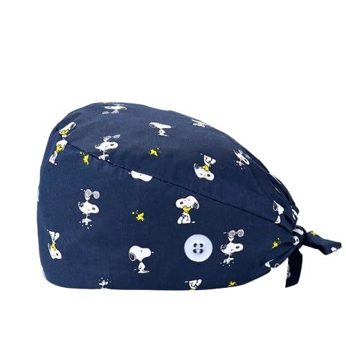 Scrub Caps_Snoopy Design Blue
