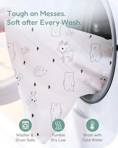 Image of Pack and Play Sheets Fitted 2 Pack, 38x26 Graco Pack n Play Sheets for Playard & Travel Crib Mattress, Ultra Soft Jersey Knit, Breathable Stretchy Deep Pocket, Compatible with Mini Cribs
