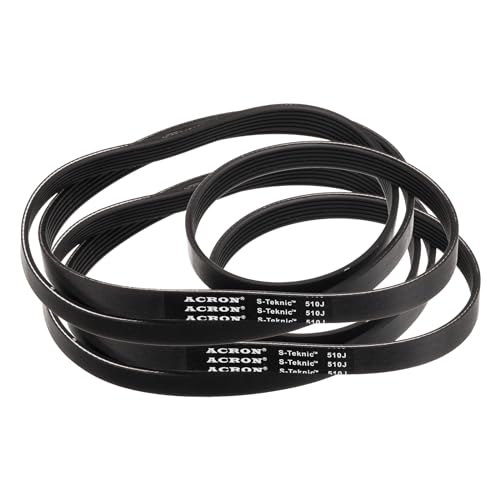 2 Courroies Striées 610J6 PJ | 61" X 0,55" X 0,14" | Caoutchouc EPDM Résistant | Pour Compresseurs, Pompes, Outils