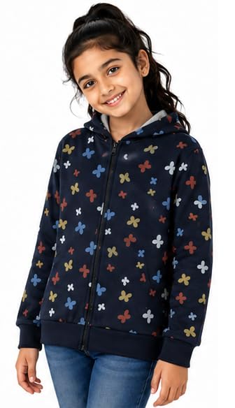 Image of T2F Girls Cotton Hooded Neck Sweatshirt