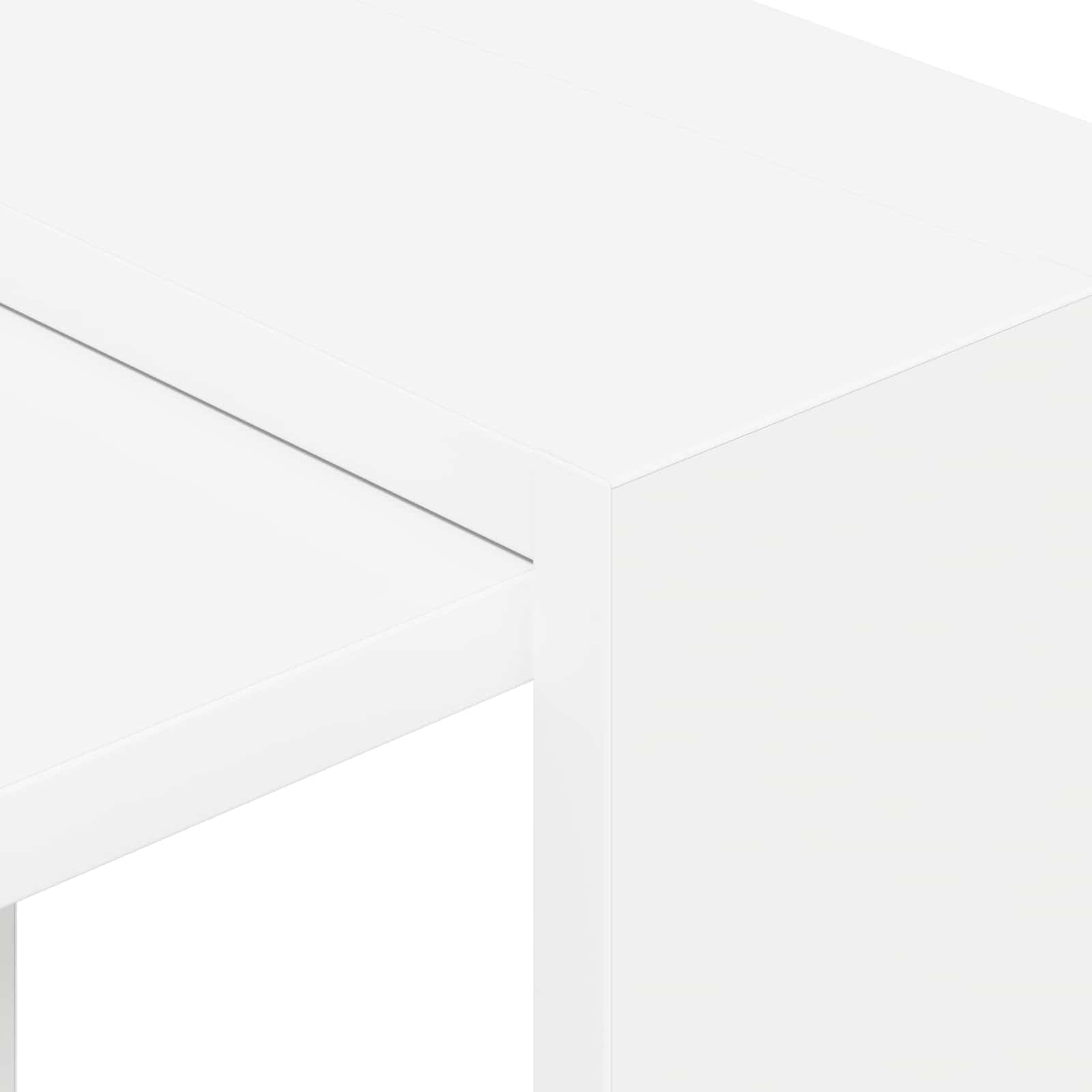 Scaffale bianco 52 x 25 x 71,5 cm in legno con 2 scomparti | Divisorio compatto per soggiorno e camera da letto. Struttura robusta con superficie liscia per libri e decorazioni.