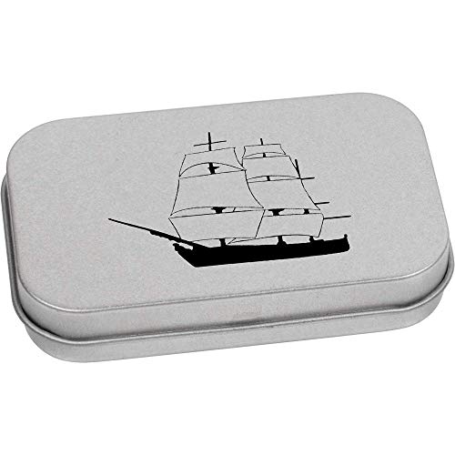 Azeeda 80mm 'Sailing Ship' Metal Hinged Tin/Storage Box (TT00103053)