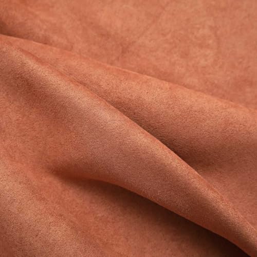 Rideaux occultants rouille 140x225 cm lot de 2 aspect daim pour salon
