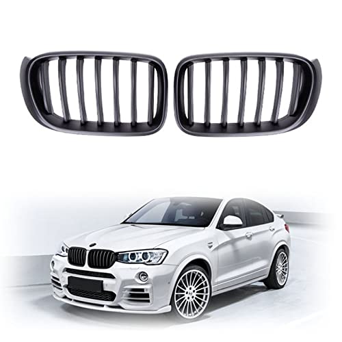 Calandre pour BMW X3 F25 X4 F26 grille de pare-chocs de course noire à ligne unique 2 pièces