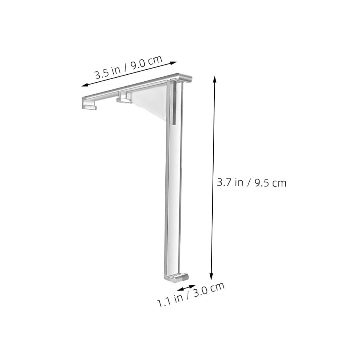 Cabilock 8PCS Transparent Vertical Blind Clips Clear Valance Retainer Bracket for Accurate Curtain Alignment for Home and Office Use Easy Installation and Discreet Appearance