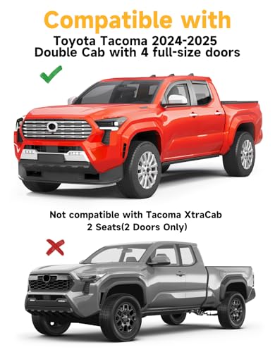Image of Window Visors Rain Guards for Toyota Tacoma DoubleCab 2024-2026