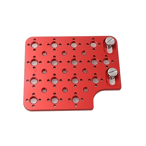 HangTon Camera Cheese Plate Side Mounting for ARRI ALEXA Mini LF Teradek Vaxis Rig Wireless Receiver Follow Focus Motor with 3/8" 1/4" Thread (Red)