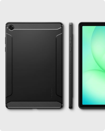 Image of Spigen Rugged Armor | Samsung Galaxy Tab A11+ Case [Flexible] [Slim Protection] 8.7 inch Protective Back Cover | TPU - Matte Black