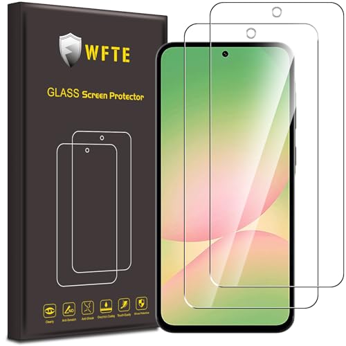 WFTE [Lot de 2 Verre Trempé pour Samsung Galaxy A56 5G / A36 / S24 FE, 0,26mm Film de Protection D'écran avec Haute Transparence à 99%, Anti-trace...