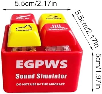 Pilot Keychain, Crew Alert, Survival Warning Pendant With LED