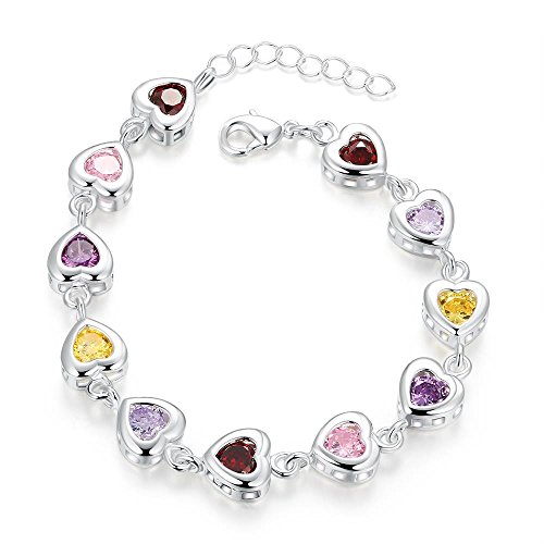 Bracelet argent 925 zircon femme à offrir | Cadeau cristal romantique