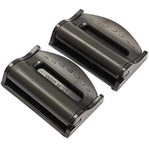 2 Pack Car Seatbelt Adjuster, Car Seat Belt Clip Stopper, Shoulder Neck Strap Positioner, Universal Plastic Lock Strap Clamp Auto Vehicle Clip for Kids and Adults (Black) Cover