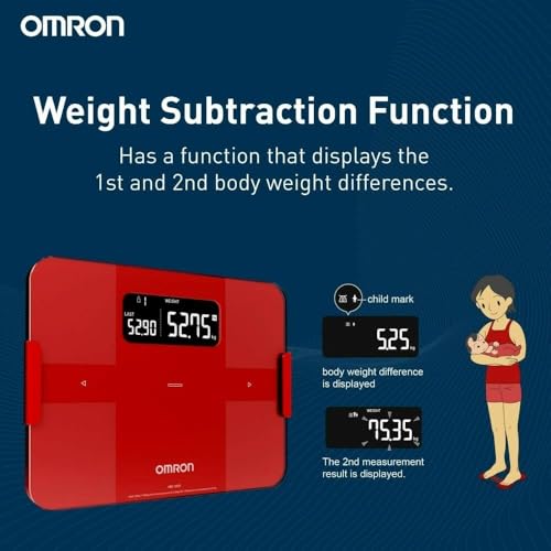 Image of Omron HBF 255T Bluetooth Enabled Digital Full Body Composition Monitor with 4 User & Guest Mode Feature to Monitor BMI, Vesceral Fat Level
