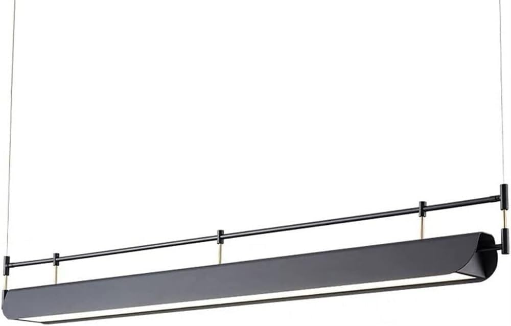 Lustre long à LED pour table ombragée, suspension pour éclairer un grand îlot