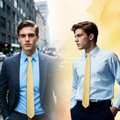 Image of Cotton 2.56'' Skinny Ties for Men, Neckties for Casual, Business | Solid color ties for men for party, daily use, dating, office