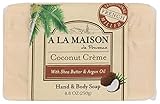 A La Maison Coconut Creme Soap, 8.8 Ounce