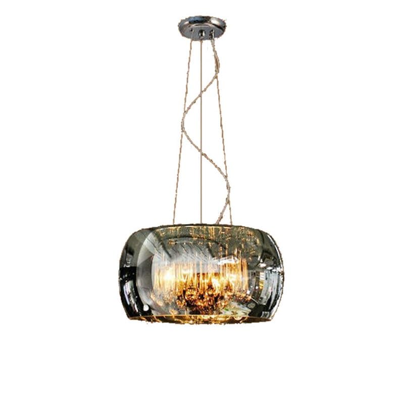 Lustre de salle à manger moderne LED avec abat-jour en verre transparent et hauteur réglable