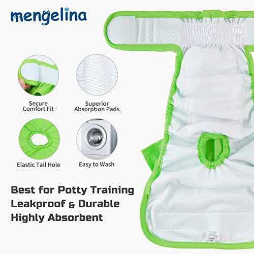 Image of Reusable Dog Diapers Female 3 Pack Washable Highly Absorbent Doggie Diapers, Flexible Doggy Diapers Female, Leak-Proof Puppy Diapers for Dog Period Heat Incontinence Potty Training, S