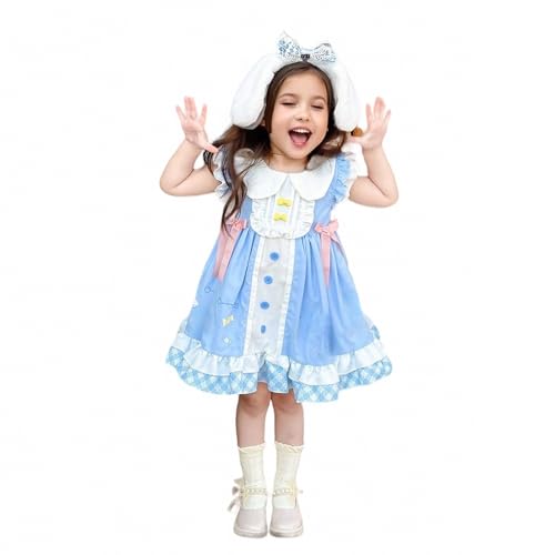 Vestido Lolita Azul para Niñas 5-6 Años miniatura 2