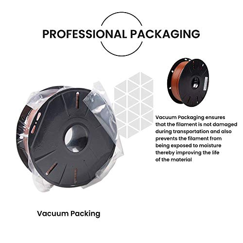 Image of Tesseract Premium PLA + 1.75mm 3D Printing Filament | Dimensional Accuracy + /- 0.03mm | Compatible with Most FDM Printers | 1 KG 3D Printer Filament - PLA Copper (Quantity 1)