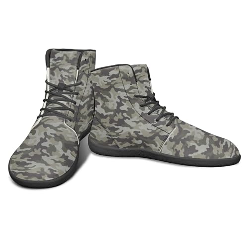 Image of Fashion Print Womens Mens High Top Barefoot Sneakers Flat Shoes