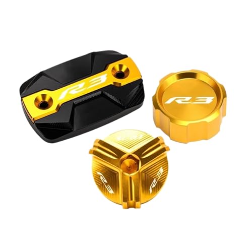 Motorcycle Front Rear Brake Fluid Reservoir Cap Cylinder Cover Guard Oil Filler Cap R3 Compatible With YZF-R3 YZFR3 2015-2021 20