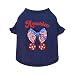 Fitwarm America Cherry Dog Shirt, Patriotic Clothes for Small Dogs Boy Girl, Lightweight 4th of July Pet Outfit, Red, White, Blue, Medium