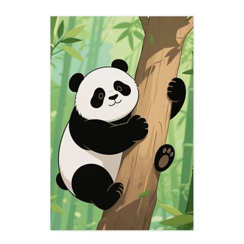 Poster autocollant panda mural amovible pour décoration de chambre armoire et bureau