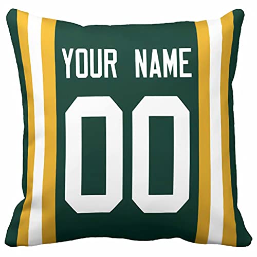Image of ANTKING Throw Pillow 2 Pack with Custom Name and Number Personalized Gift for Men Women Boys