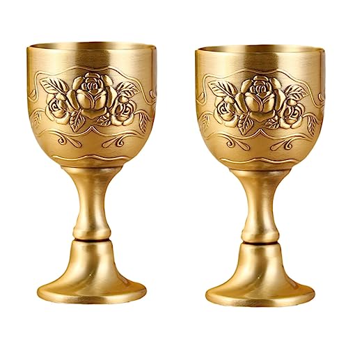 DINHEAROM 2 Piezas De Copas De Chupas De Chuchería Con Copa De Vinos De Estilo Vintage Adornos De Aleación De Zinc Copa De Vino