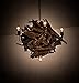 Meyda Tiffany 200398 Leaf, Flower, Fruit Six Light Chandelier from Driftwood Collection in Natural Wood,Mahogany Bronze Finish, 30.00 inches