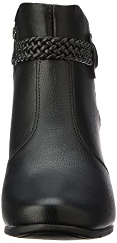 Bota Beira Rio Estilo Fashion Napa Floather Zurique com Detalhe Trançado,Preto, 37
