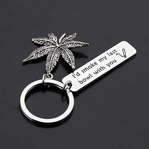 Gzrlyf I'd Smoke My Last Bowl with You Keychain BFF Gifts Funny Couple Gifts for Him Her 3 Gzrlyf I'd Smoke My Last Bowl with You Keychain BFF Gifts Funny Couple Gifts for Him Her - Image 4