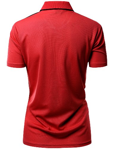 Women's Coolmax 2 Tone Collar Zipup Polo T-Shirt