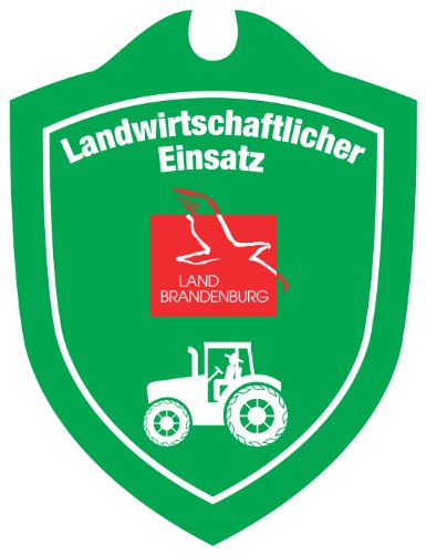 Waidmannsbruecke Unisex - Erwachsene Landwirtschaftlicher Einsatz Brandenburg Autoschild, Grün, 1 SZ Cover